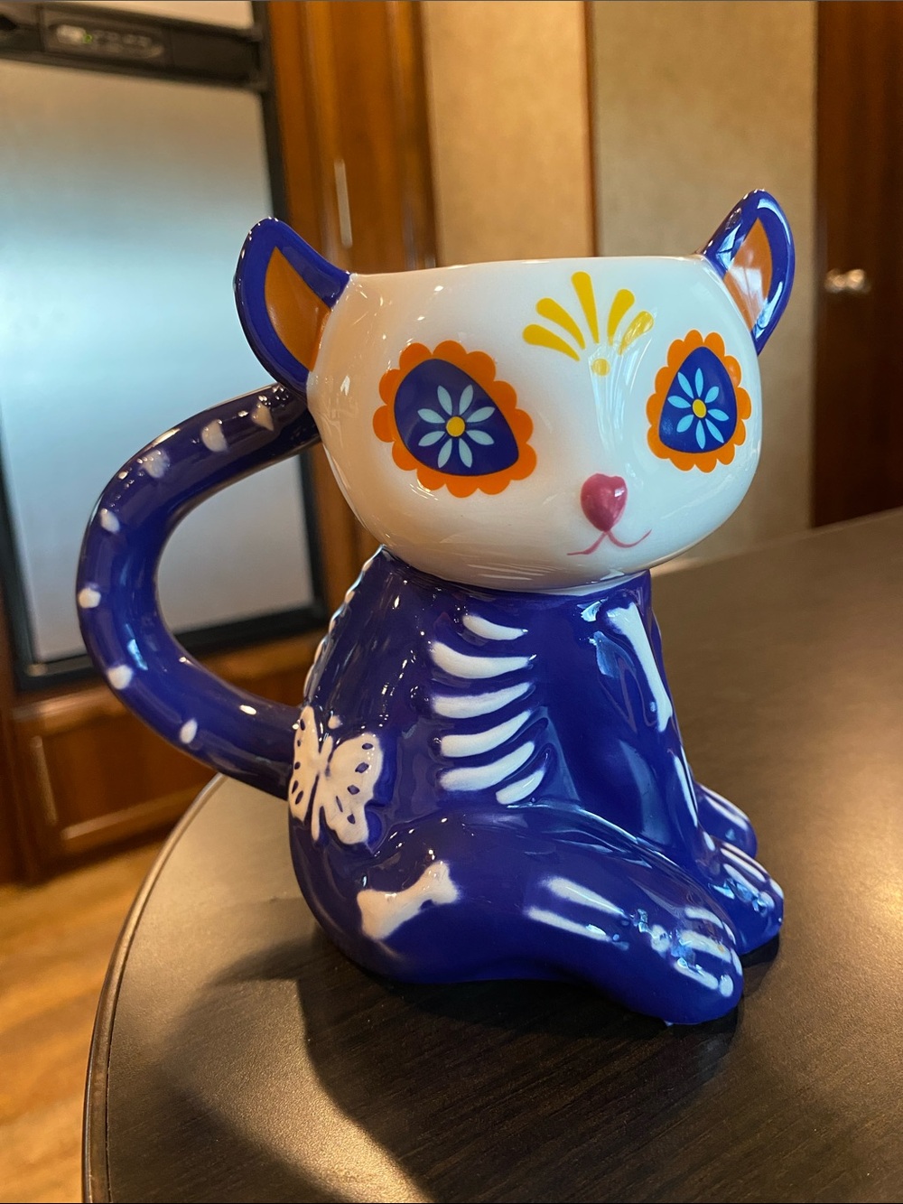 NEW!  Lemur-Cat-Critter “Butterflies & Bones” Destination Holiday Mug